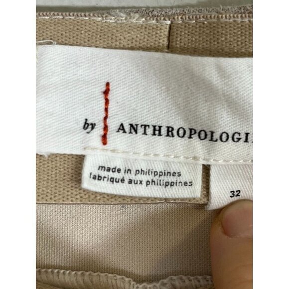 Anthropologie Pant Women 32 Gold Metallic Pull On Ankle Shimmer Boho Festival - Picture 3 of 14